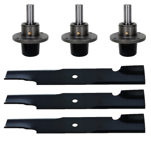 Aic Replacement Parts Spindles & Blades Kit for 48 SCAG Sabre Tooth Tiger-Turf Tiger-Wild Fits CA 71460007BLADES - main